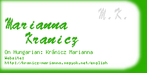 marianna kranicz business card