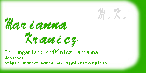 marianna kranicz business card